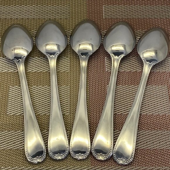 Lenox Vintage Jewel Place Oval Soup Spoons - Set of 5 - Glossy -  Pre-owned - Picture 3 of 7